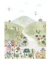 Panoramique WELCOME TO THE VILLAGE MULTICO L 200x310 - Collection ONCE UPON A TIME 2 - CASADECO - Réf. OUTD200713604