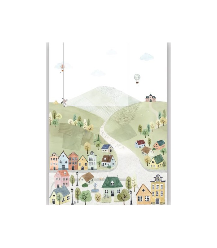 Panoramique WELCOME TO THE VILLAGE MULTICO M 200x280 - Collection ONCE UPON A TIME 2 - CASADECO - Réf. OUTD200713603