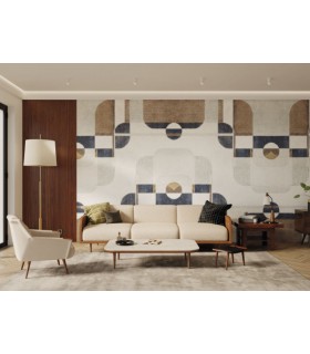 Panoramique CONRAD_L GRIS DUVET / ENCRE 424 x 310 - Collection CARNABY STREET  - CASADECO - Réf. CARN200586130