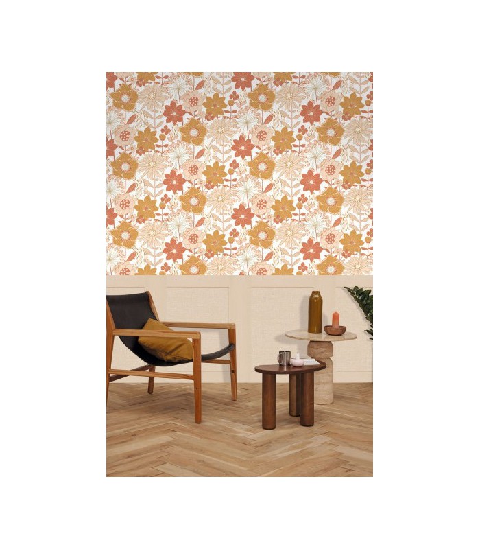 Panoramique SOUBASSEMENT JUTE M BEIGE - Collection RELIEFS - CASELIO - Réf. RLF105231010