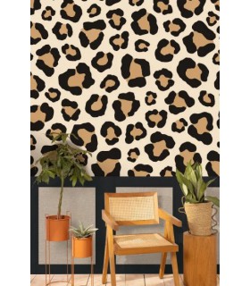 Panoramique SOUBASSEMENT JUTE M NOIR - Collection RELIEFS - CASELIO - Réf. RLF105239090