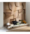 Panoramique MARQUETRY MARRON S 212 x 250 - Collection RELIEFS - CASELIO - Réf. RLF106192025
