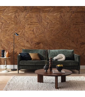 Panoramique WOOD LEAVES MARRON M 212 x 280 - Collection RELIEFS - CASELIO - Réf. RLF106172026