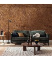 Panoramique WOOD LEAVES MARRON M 212 x 280 - Collection RELIEFS - CASELIO - Réf. RLF106172026