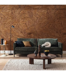 Panoramique WOOD LEAVES MARRON L 212 x 310 - Collection RELIEFS - CASELIO - Réf. RLF106172027