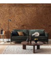 Panoramique WOOD LEAVES MARRON L 212 x 310 - Collection RELIEFS - CASELIO - Réf. RLF106172027