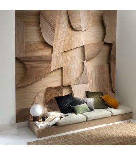 Panoramique MARQUETRY MARRON L 212 x 310 - Collection RELIEFS - CASELIO - Réf. RLF106192027