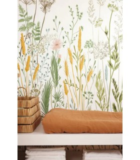 Papier peint Panoramique Herbarium Multicouleurs - 200x280cm - Collection Green Life 2 - CASELIO - Réf.  GNL2105390403