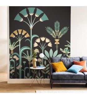 Papier peint Panoramique Luxuriance VERT - 200x280cm - Collection Élégance - CASELIO - Réf. ELC105327003