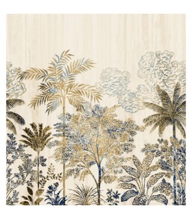 Papier Peint Panoramique Intissé Siwa Ivoire/ Doré – Panoramas 2 de Casamance - réf. 75292242 - 280 x 300 CM