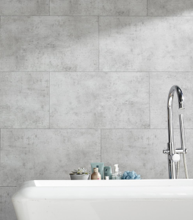 Dalle murale PVC effet ciment gris Liverpool 65 x 37,5 cm