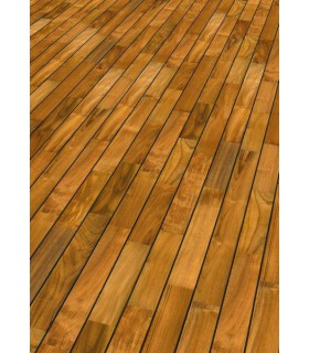 Parquet massif pont de bateau en teck huilé 12 mm