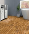 Parquet massif pont de bateau en teck huilé 12 mm