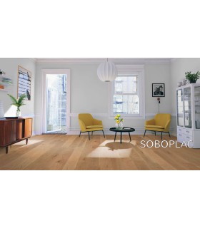 Parquet contrecollé chêne naturel Ouessant XL 14 mm verni