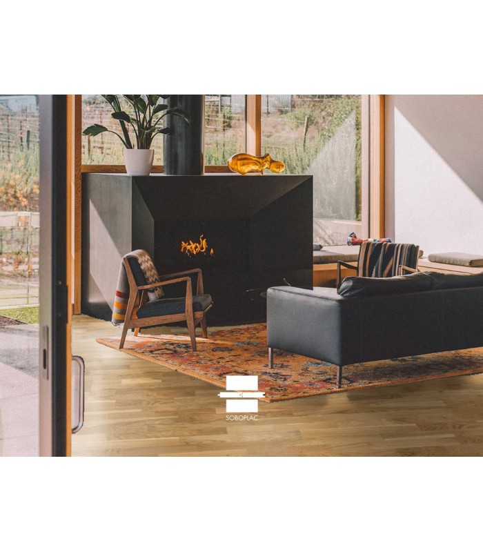 Parquet contrecollé chêne Trinité 3 frises verni mat 3,18M2