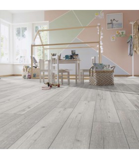 Kronotex Parquet Stratifié Robusto - Chêne Rip Blanc D3181 - 1375 x 188 x 12 mm