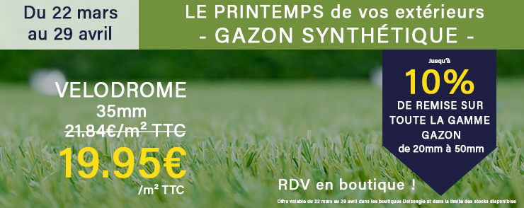 Offre Promo Gazon Synthétique Delzongle Aquitaine