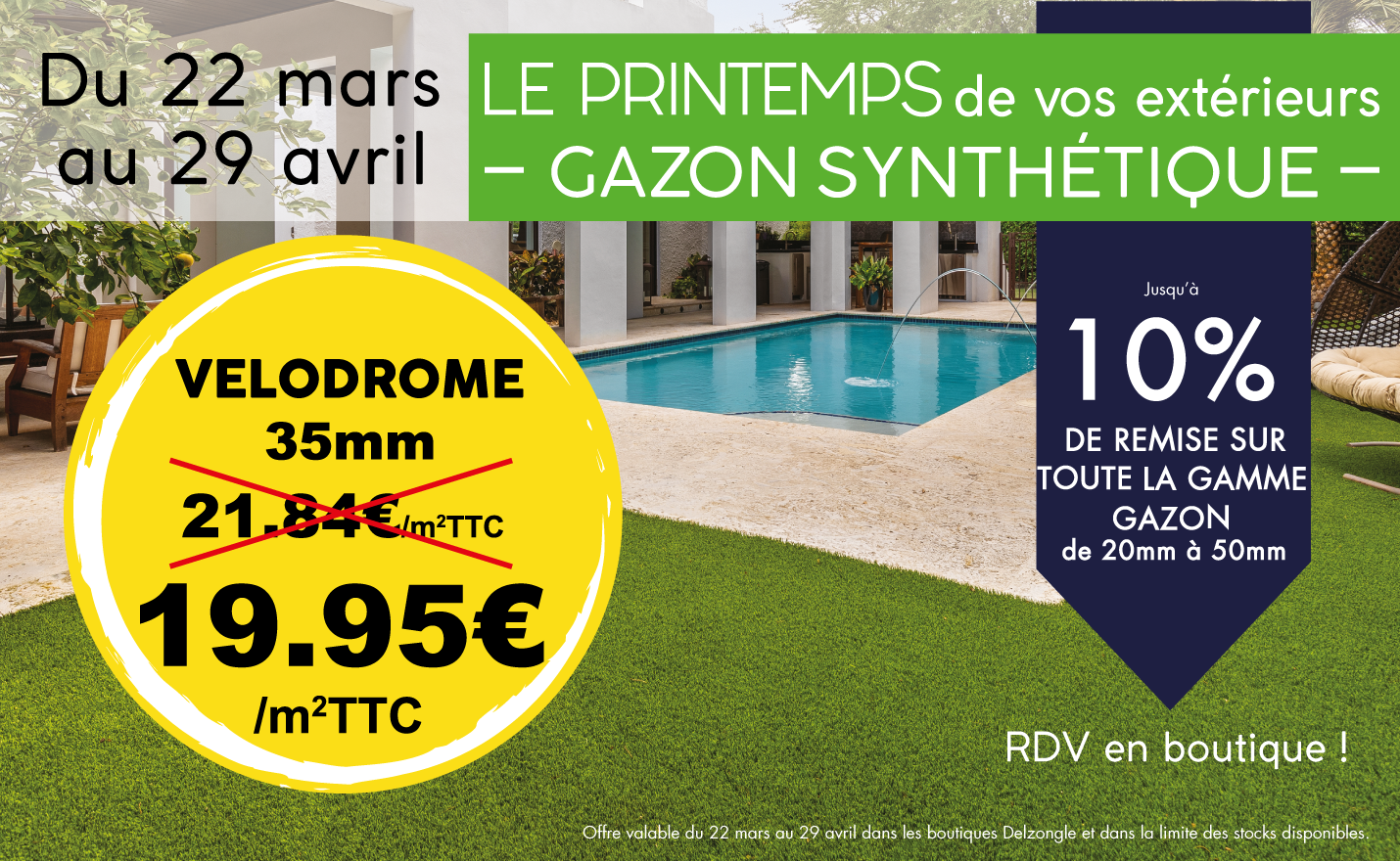 Promotion Gazon Synthétique Delzongle Aquitaine 
