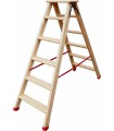 Echelle double avec Marches plates Bois
