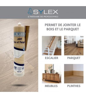 Mastic joint de finition bois et parquet Sylex