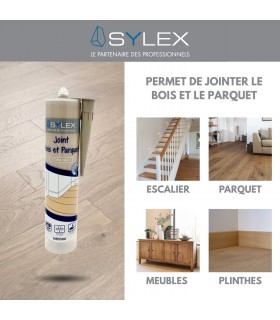 Mastic joint de finition bois et parquet Sylex