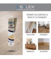 Mastic joint de finition bois et parquet Sylex