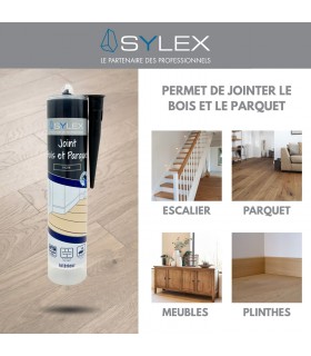Mastic joint de finition bois et parquet Sylex