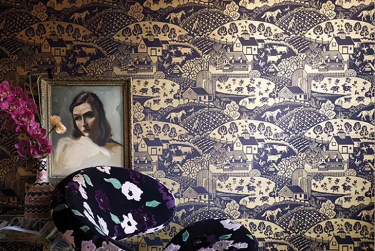 Papier peint farrow and Ball à Biarritz