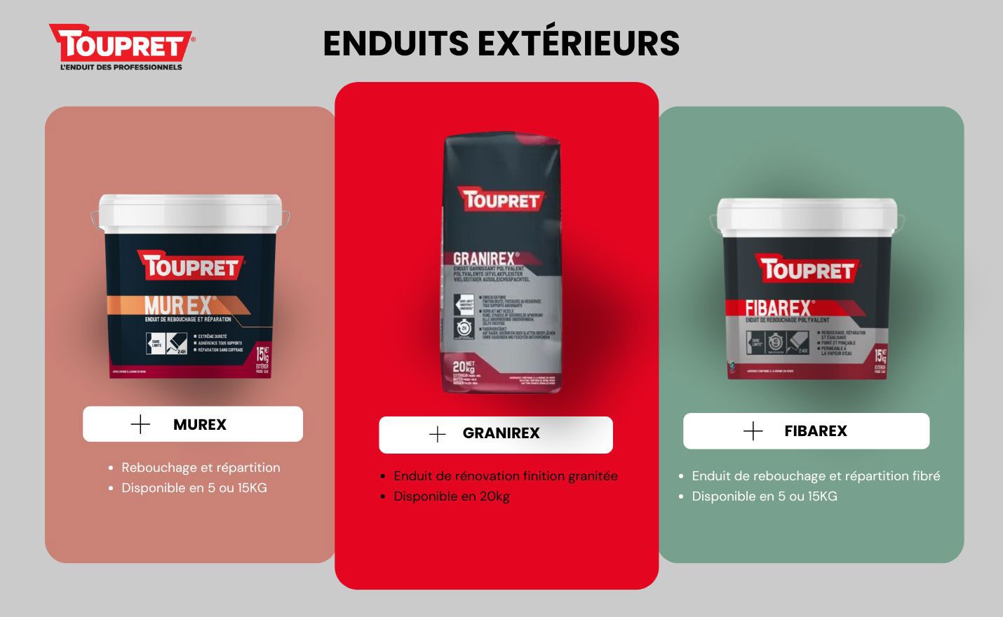 Enduit extérieur Toupret 