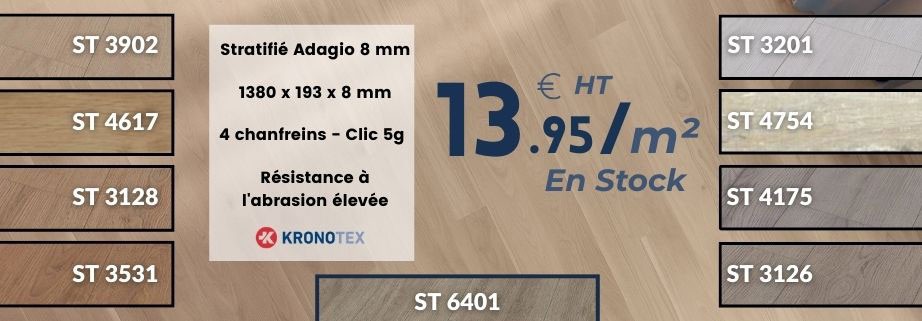 Sol Stratifié Adagio 8mm Kronotex